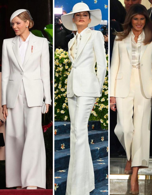 کت و شلوار سفید شارلین