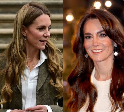 رنگ موی روشن کیت میدلتون