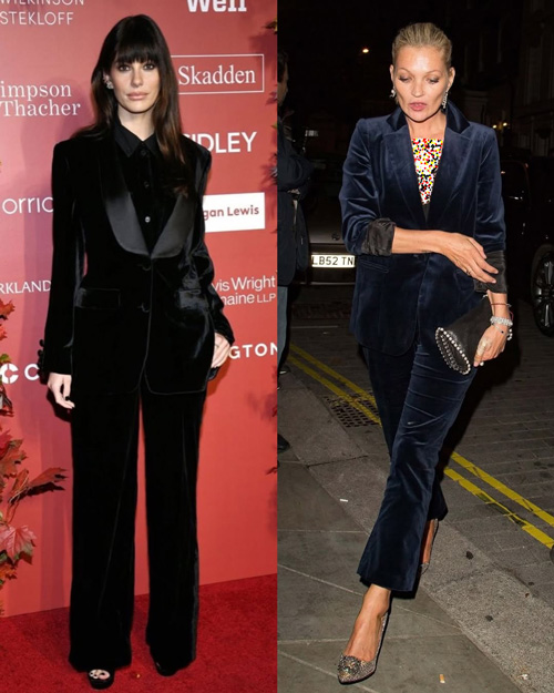 کت و شلوار مخملی سلبریتی‌ها