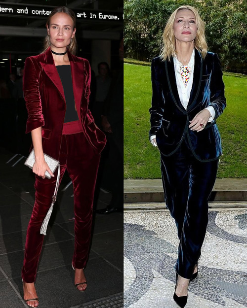 کت و شلوار مخملی سلبریتی‌ها