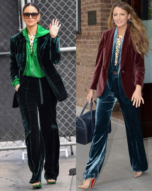 کت و شلوار مخملی سلبریتی‌ها