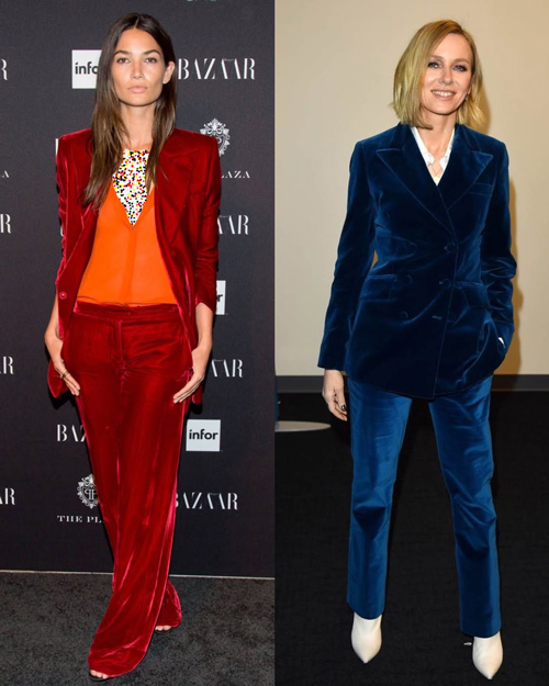 کت و شلوار مخملی سلبریتی‌ها