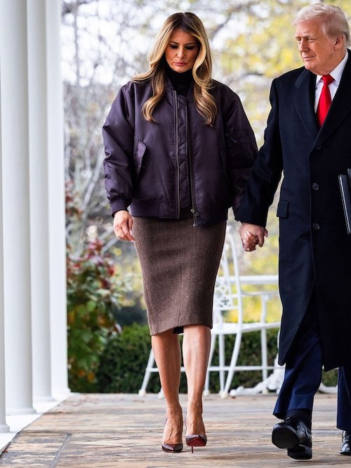 استایل قهوه‌ای ملانیا ترامپ