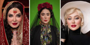 نگاهی به گریم جذاب بازیگران ایرانی با الهام از چهره‌های مشهور جهان، از فریدا تا مرلین مونرو