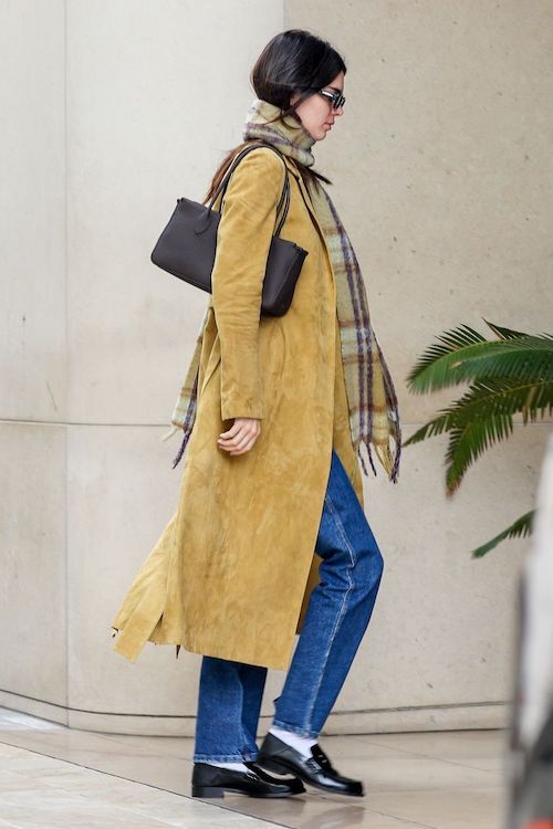 استایلهای پاییز و زمستان کندال جنر با شلوار جین