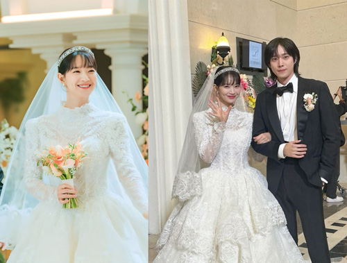 شین مین آ با لباس عروس