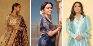 هندی‌ها در یک مراسم جمع شدند و رنگ و طرح ساری‌هایشان را به رخ کشیدند