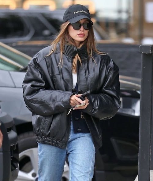 کت‌های چرم هیلی بیبر