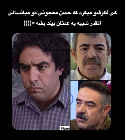 شباهت معجونی به عدنان بیک