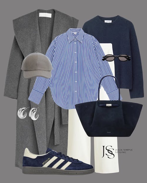 استایل با پالتوی طوسی