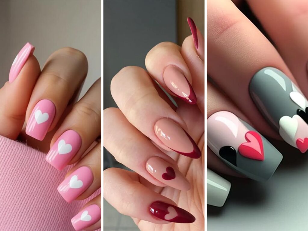 ۱۴ مدل طرح ناخن قلبی که باید برای قرارهای عاشقانه‌تان از آن‌ها ایده بگیرید