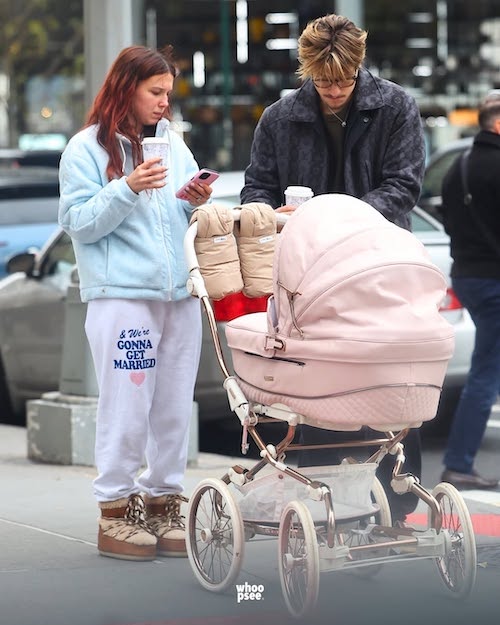 استایل گرم میلی بابی براون در پیادهروی