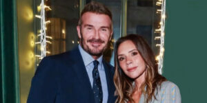 ویکتوریا بکهام با شلواری دمده در جشن قهرمانی همسرش دیده شد