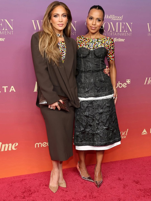 کت و دامن قهوه‌ای جی‌لو