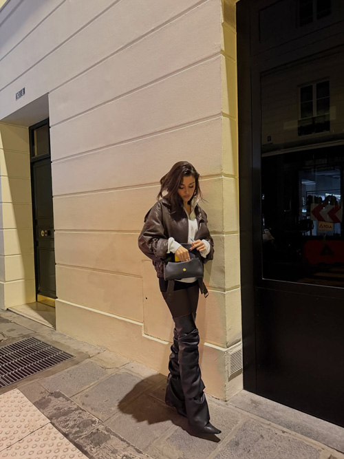 استایل پاییزی هانده در پاریس