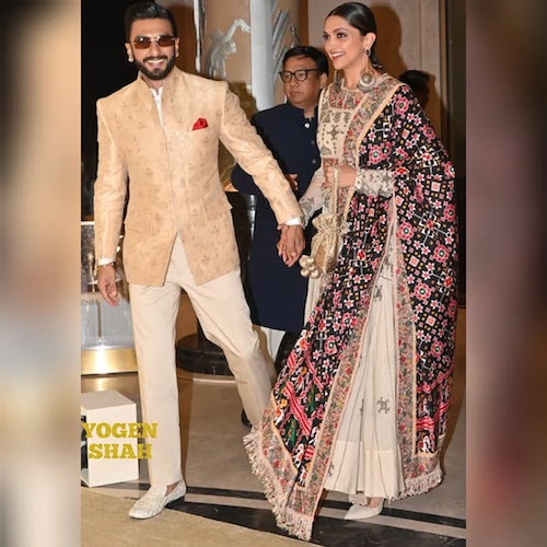 ساری گلدوزی‌شده دیپیکا