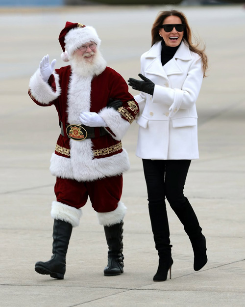 کت سفید ملانیا ترامپ