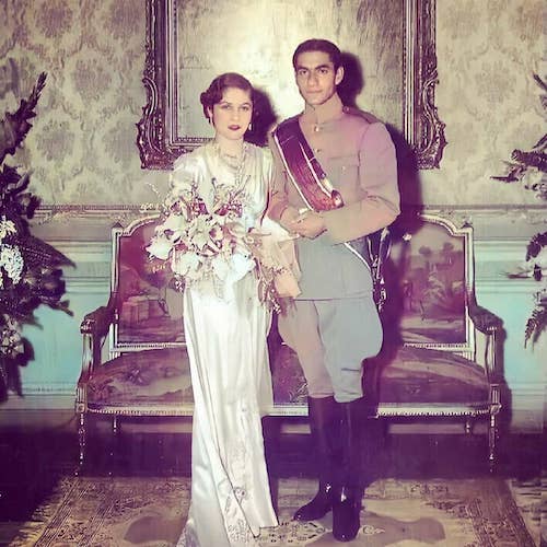 جواهرات فوزیه در روز عروسی