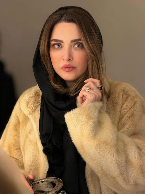 پالتوی خزدار بهنوش طباطبایی