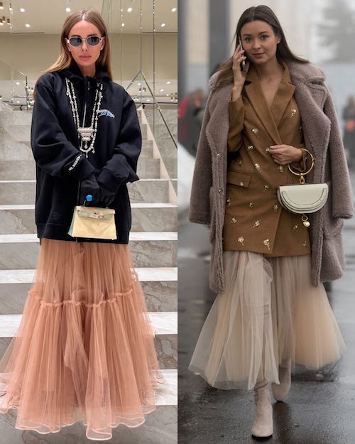 استایل با دامن توری