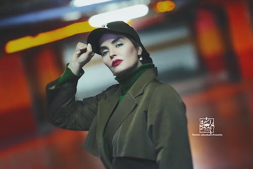 استایل زمستانی سبز سپیده خداوردی