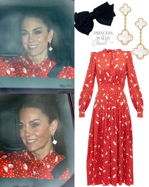 پیراهن قرمز کیت میدلتون