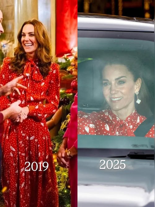 پیراهن قرمز کیت میدلتون