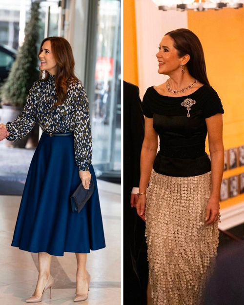 بلوز و دامن‌های ملکه مری دانمارک