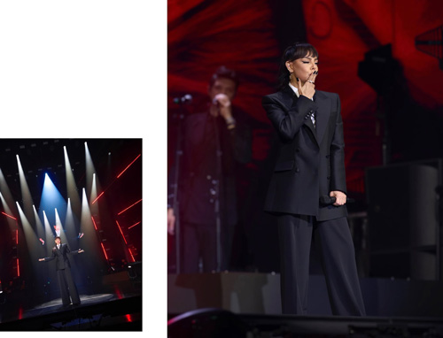 استایل‌های مشکی ابرو در کنسرت اخیرش