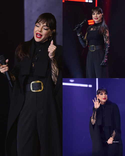 استایل‌های مشکی ابرو در کنسرت اخیرش