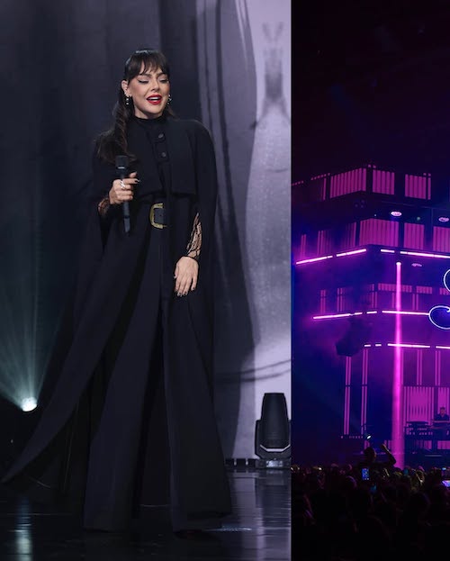 استایل‌های مشکی ابرو در کنسرت اخیرش