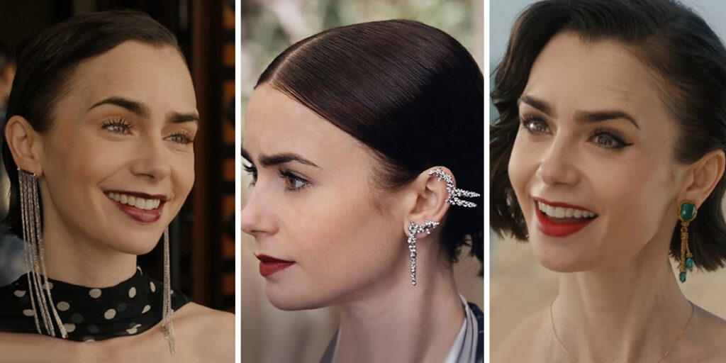 لیلی کالینز در فصل جدید «امیلی در پاریس» با گوشواره‌هایش غوغا کرده است!