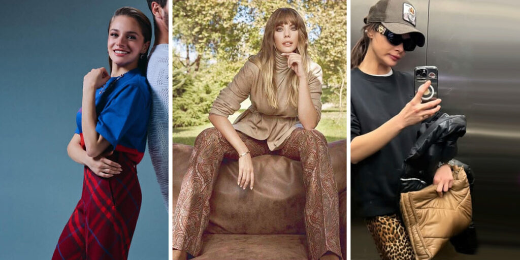 شلوار طرحدار بازیگران ترک