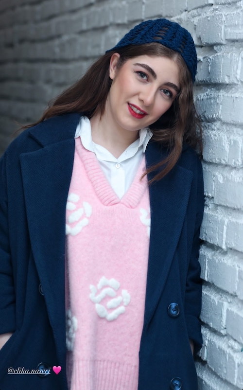 پالتوی سرمه‌ای الیکا ناصری