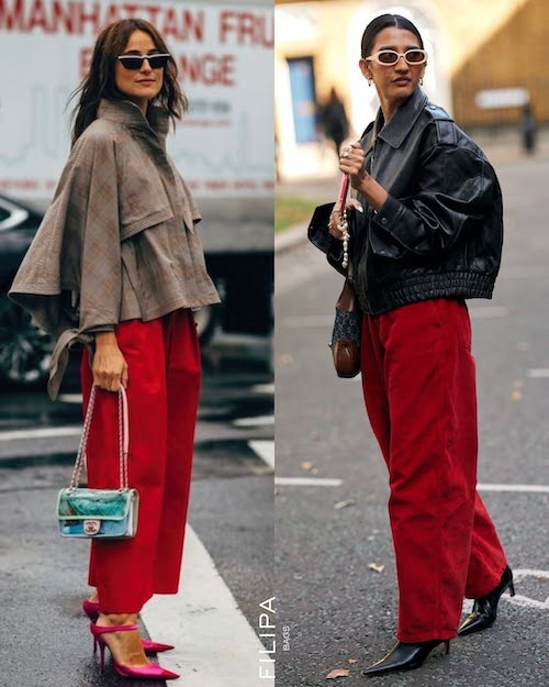 استایل زمستانی با شلوار قرمز