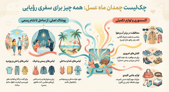 وسایل مورد نیاز سفر ماه عسل