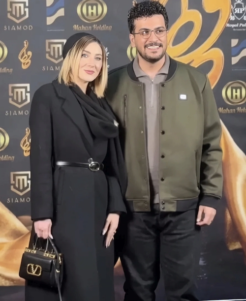 امیرحسین قیاسی و همسرش در جشن حافظ ۱۴۰۴