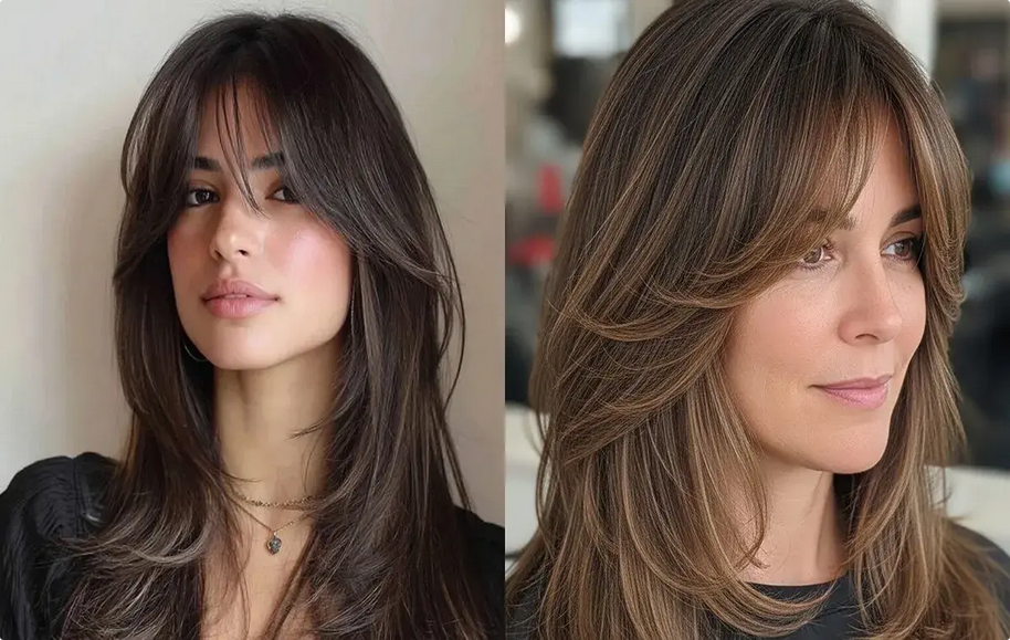 15 تصویری که ثابت می‌کنند چتری موی پرده‌ای به همه خانم‌ها می‌آید!