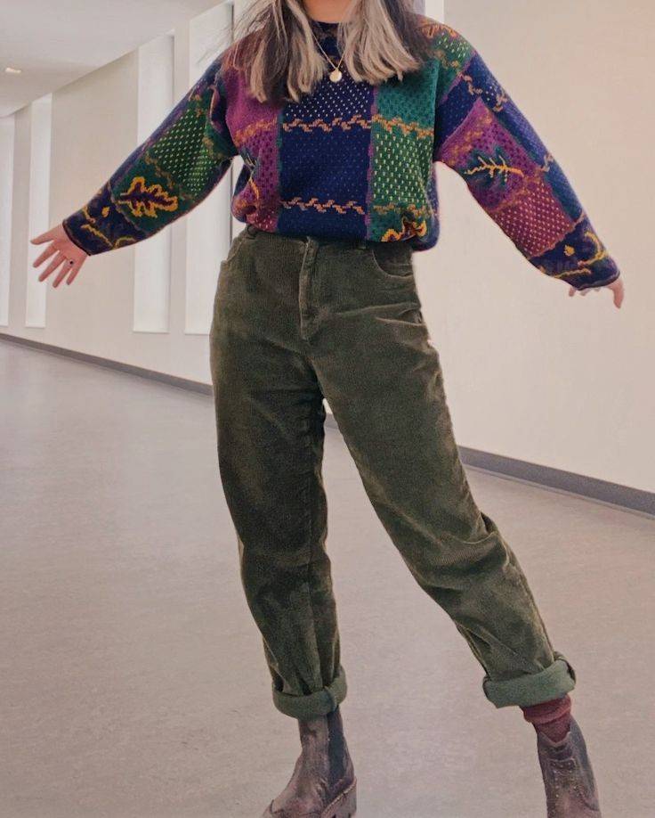 استایل زمستانی با شلوار مخمل