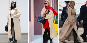 استایل با ترنچ‌کت بلند کرمی؛ پیشنهاد ستاره‌ها برای ست کردن آیتمی همیشه مد