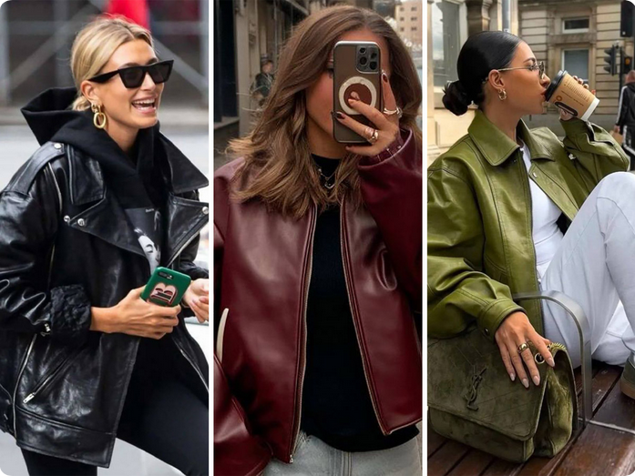 زمستان امسال کت کوتاه چرم را اینطوری ست کنید؛ 12 ایده که به کارتان می‌آیند