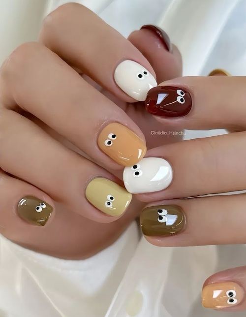 طرح ناخن‌های ساده و رنگی