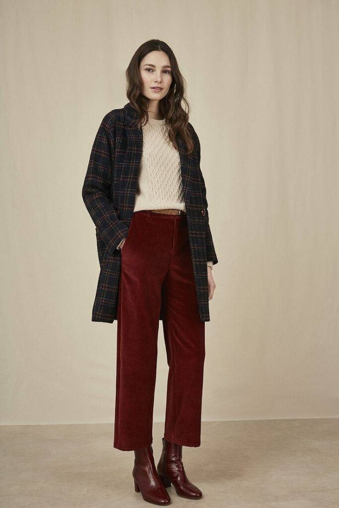 استایل زمستانی با شلوار مخمل