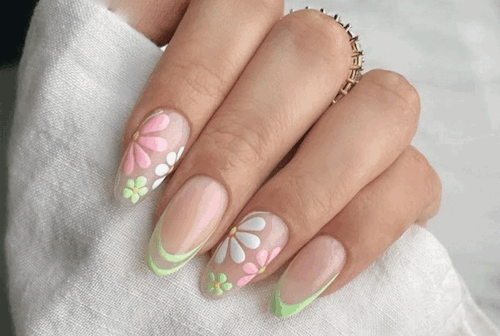 طرح ناخن‌های ساده و رنگی