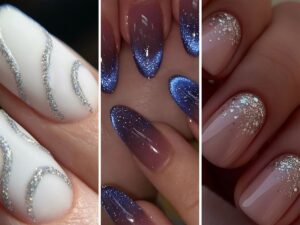 ۱۴ مدل طراحی ناخن شان برای شمایی که شیفته زرق و برق و درخشیدن هستید!