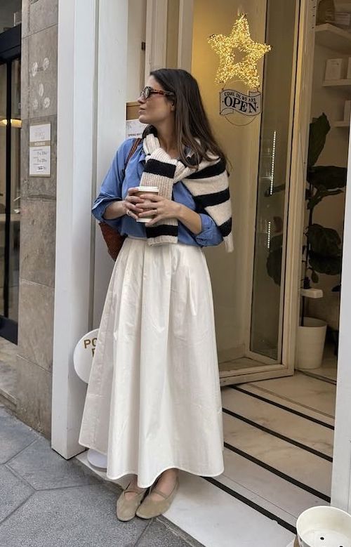 استایل بهاری با دامن