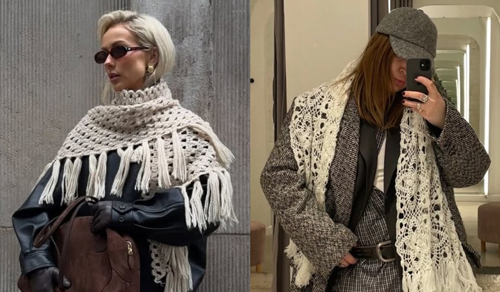 شال و روسری‌ها روی سرشانه؛ ترند جدیدی که استایل‌های خارق‌العاده می‌سازد