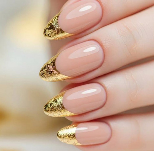 دیزاین ناخن طلایی