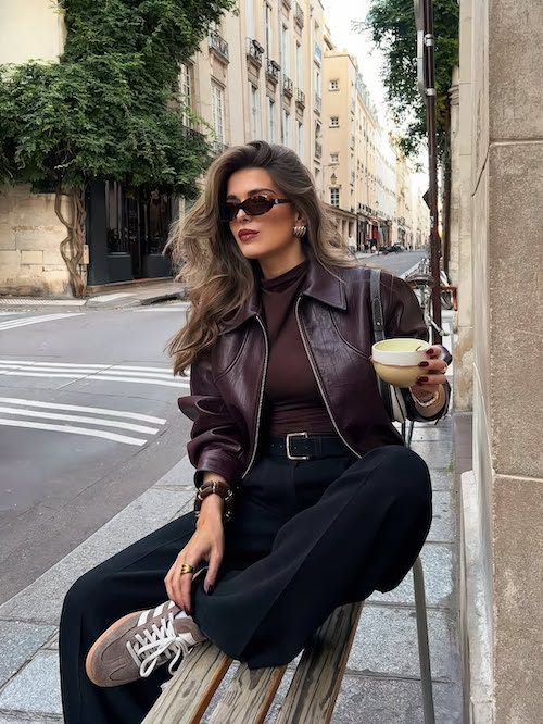 استایل زمستانی با چرم