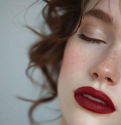 ایده میکاپ با رژ قرمز